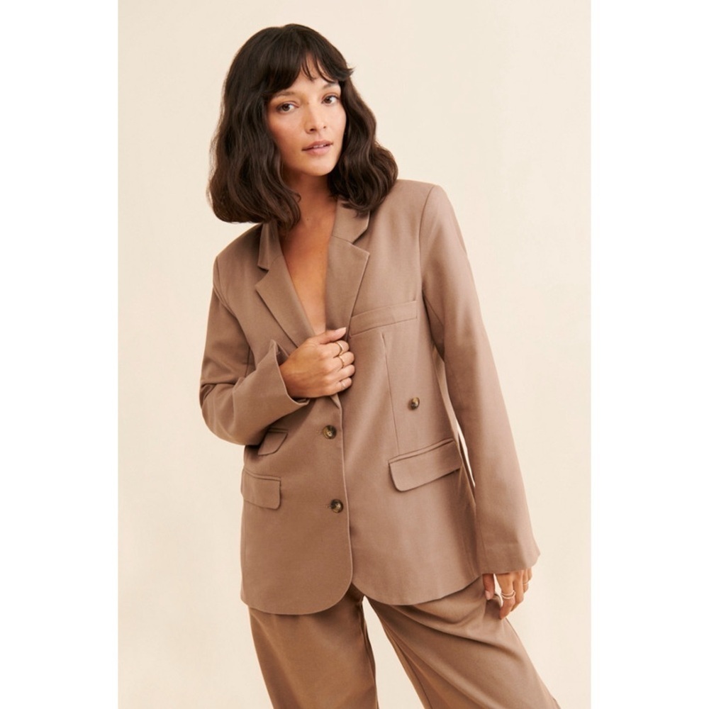 Anthropologie Sovere Origin Oversized Blazer in Brown Size US S